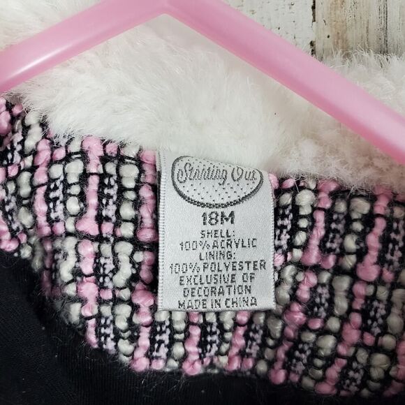 Faux Fur Coat Pink Size 18 mths - Picture 3 of 10